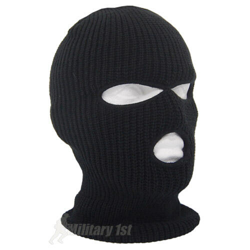 MFH 3 Hole Balaclava Acrylic Black 2/4