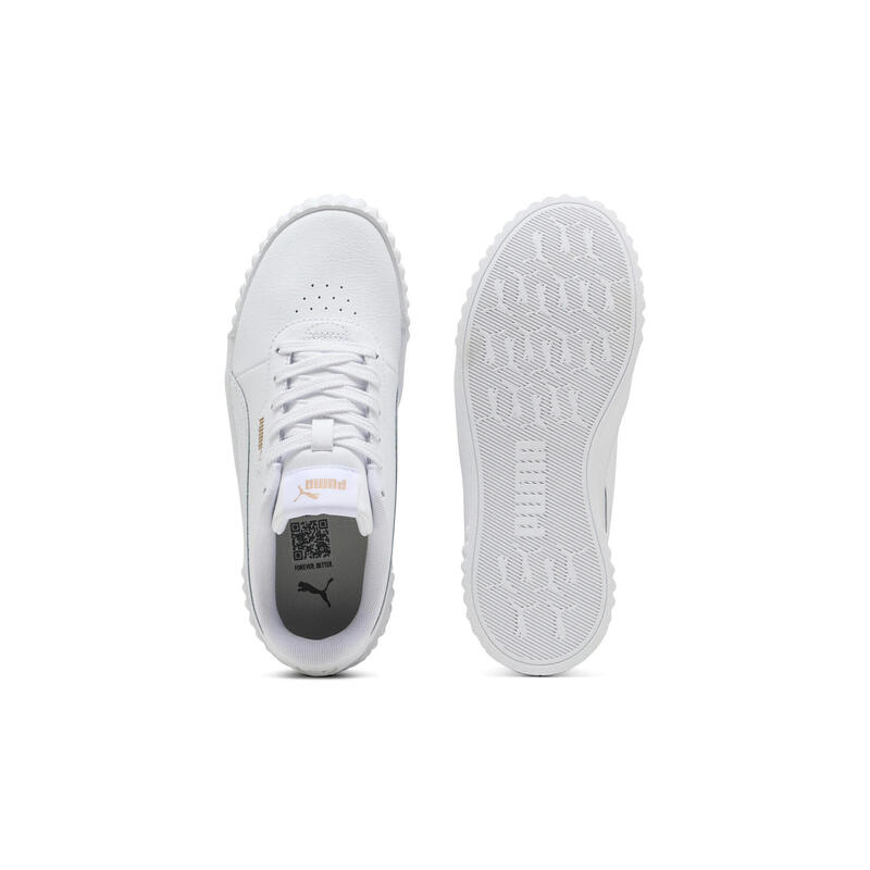 Pantofi sport unisex Puma Carina 3.0 Jr, Alb