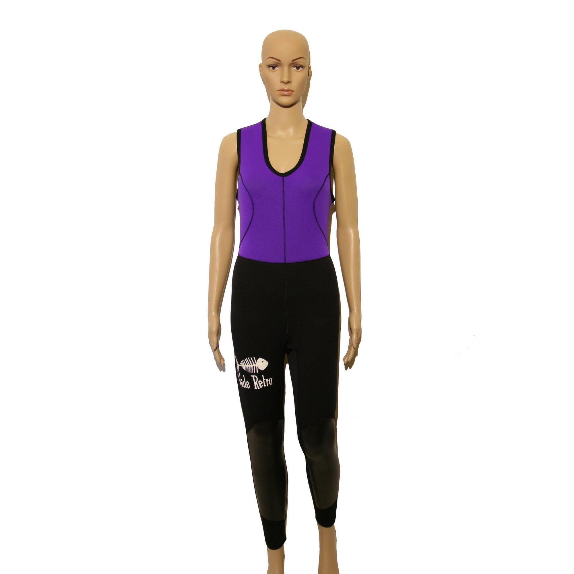 Vade Retro - Pantalon Canyoning Long John 5 Mm Femme Violet - Combinaison De Canyoning - Noir|violet - Decathlon