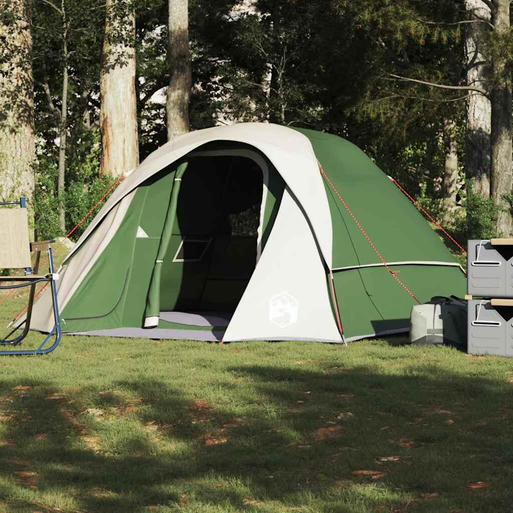 Tente VidaXL 4 personnes imperméable vert 4/7