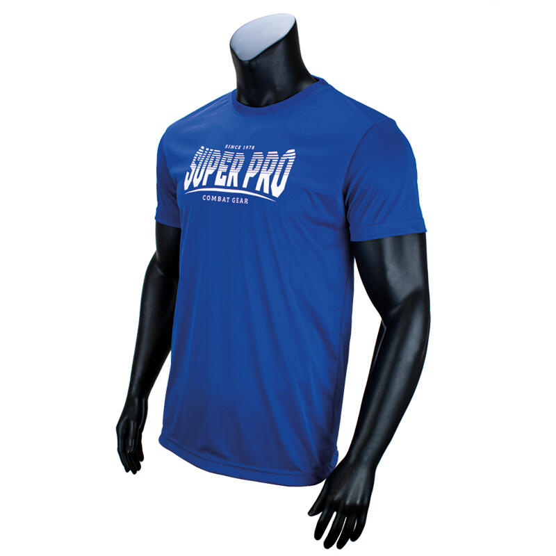 Super Pro Combat Gear DryFit T-Shirt Stripes Blauw/Wit 4/4