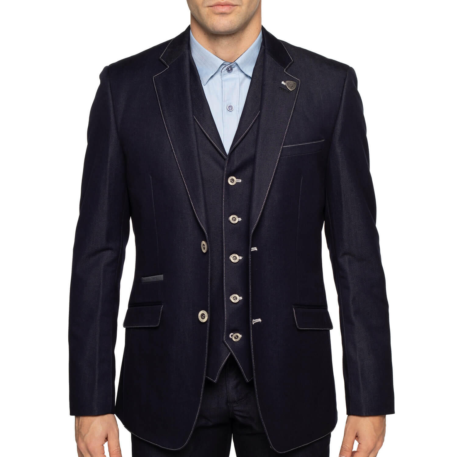 Blazer avec gilet british homme 1/7