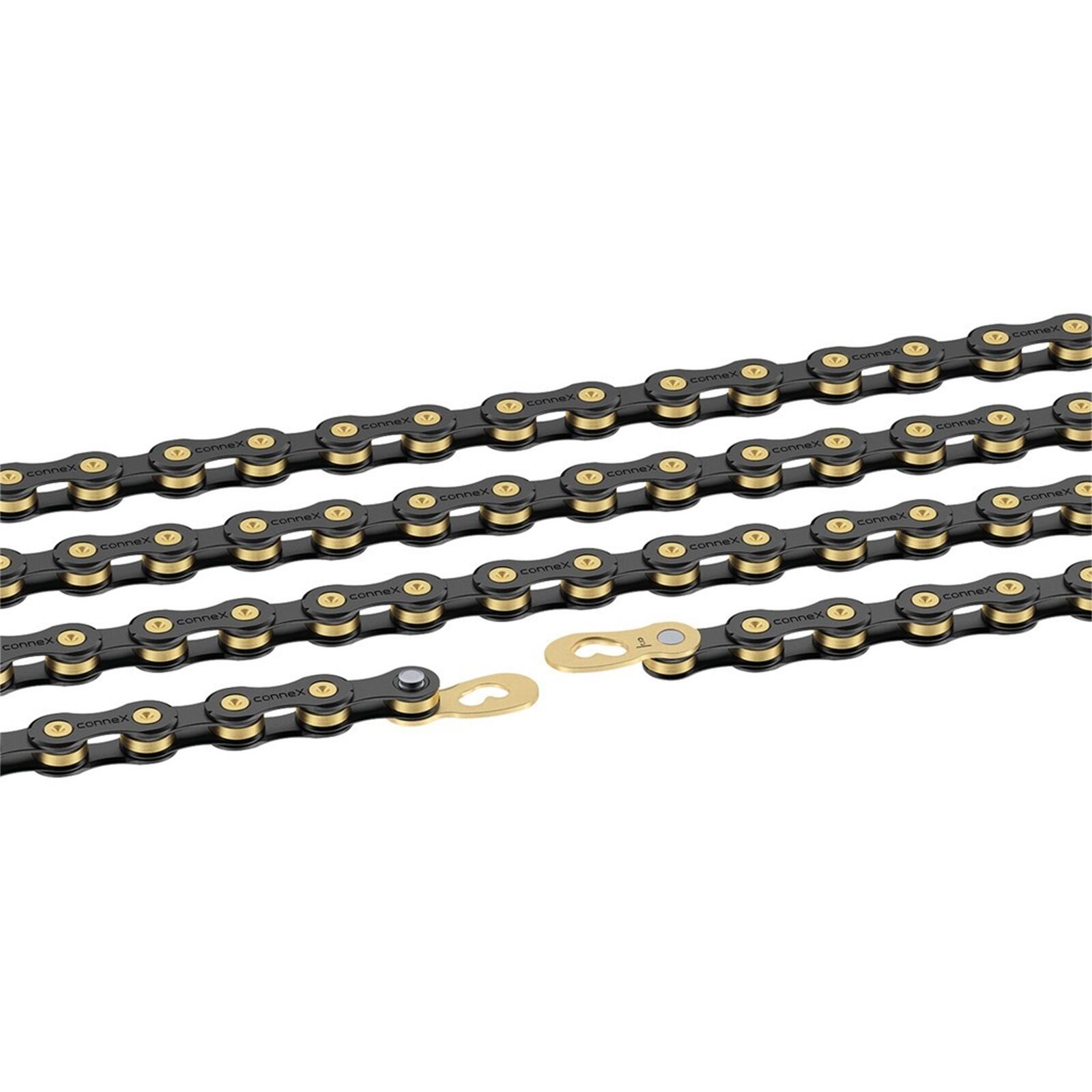 CONNEX Connex Fahrradkette 9SB, Schwarz Gold, 9-Fach, 114 Glieder