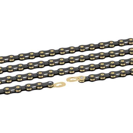 Connex Fahrradkette 9SB, Schwarz Gold, 9-Fach, 114 Glieder