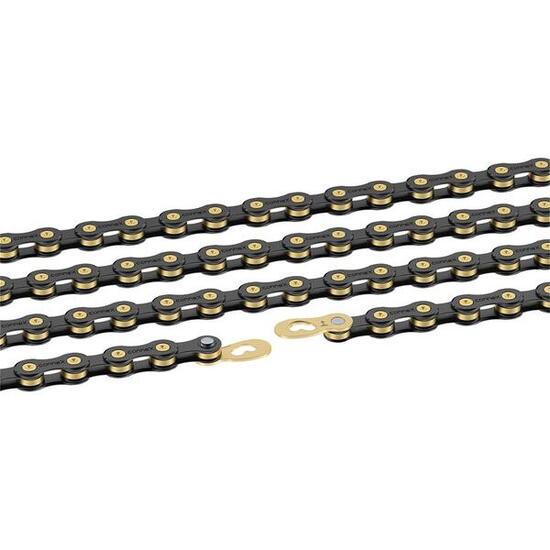 Connex Fahrradkette 9SB, Schwarz Gold, 9-Fach, 114 Glieder
