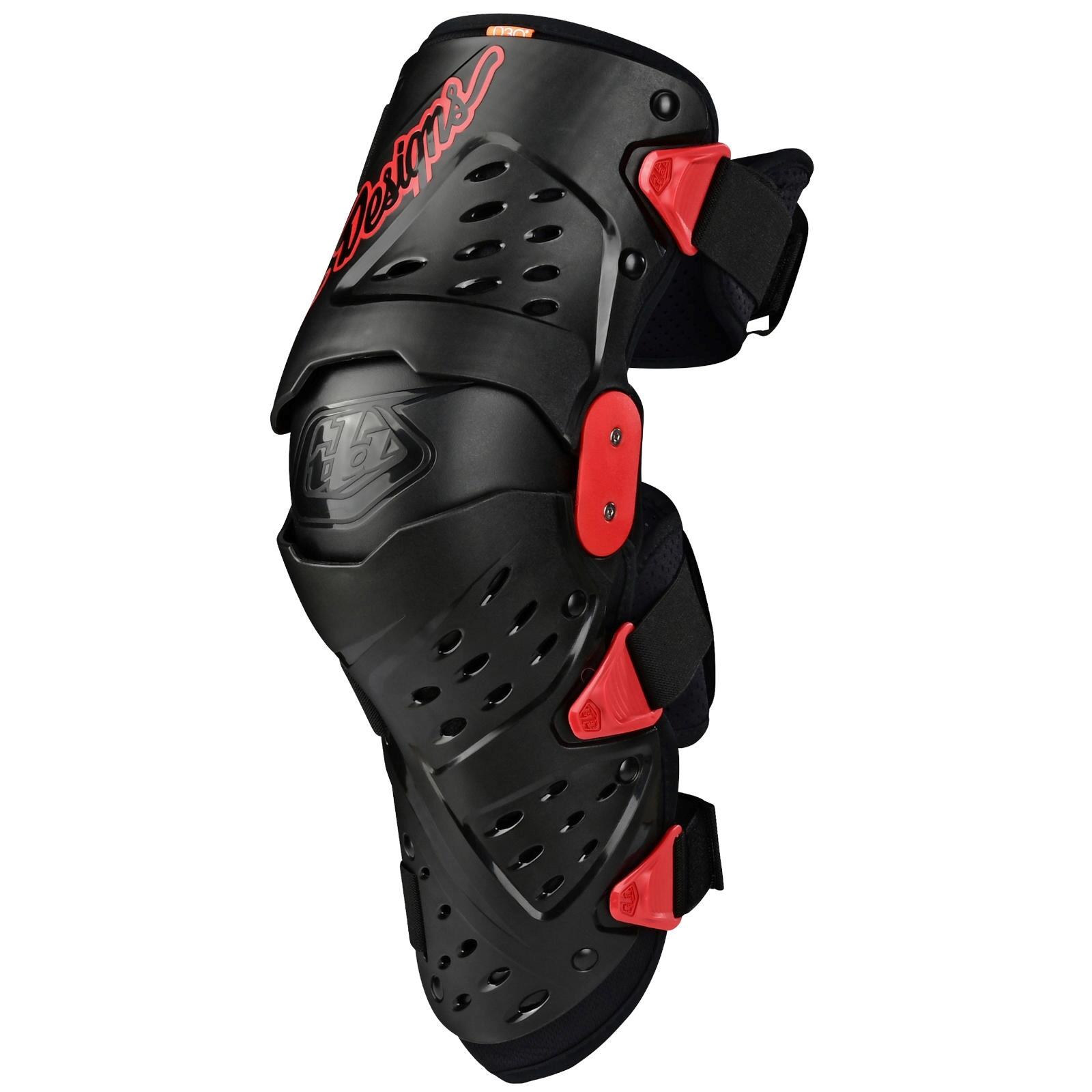 Troy Lee Designs Unisex Knie & Schienbeinschoner Triad, Schwarz Rot 2/3
