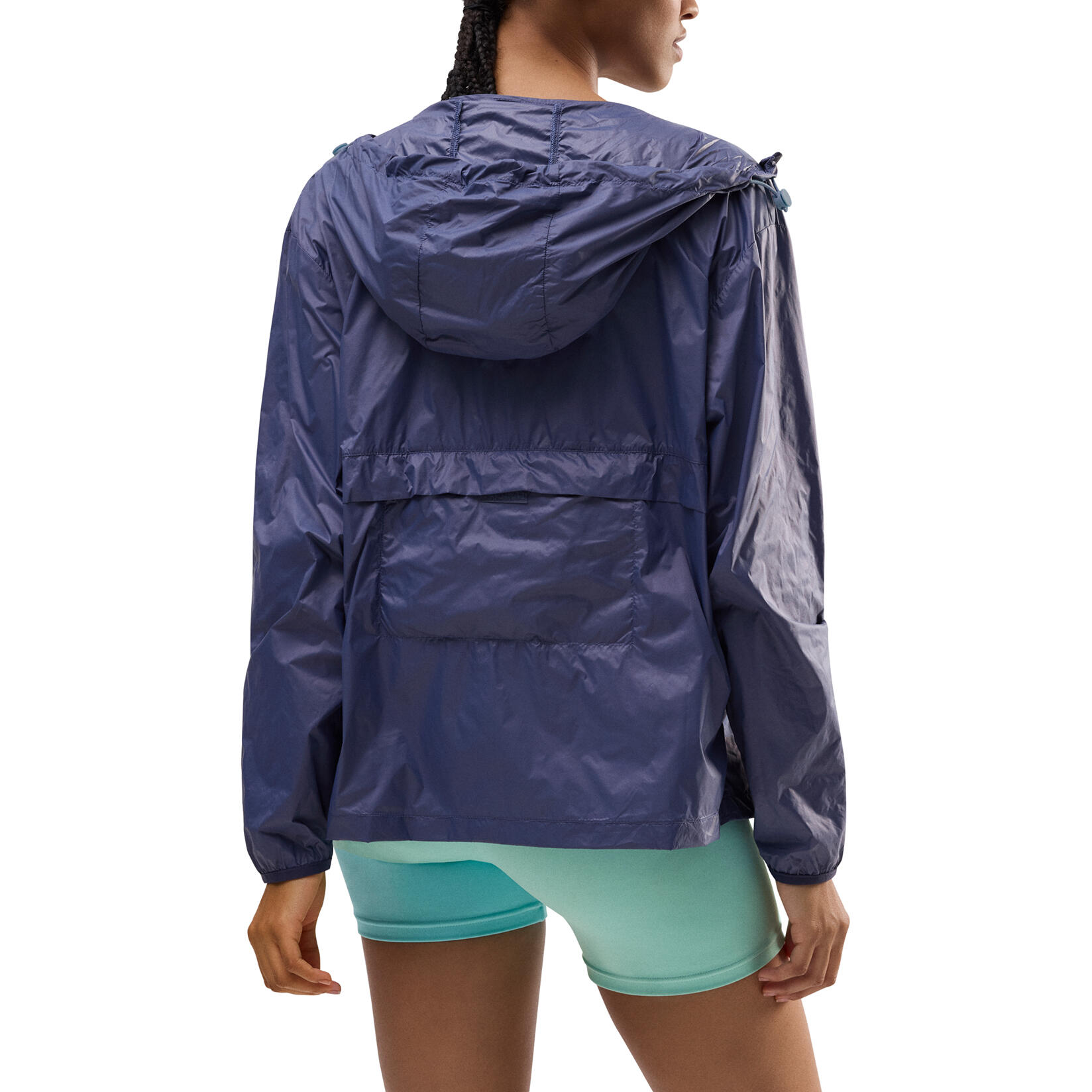 Veste de sport pliable à capuche réglable marine 2/6