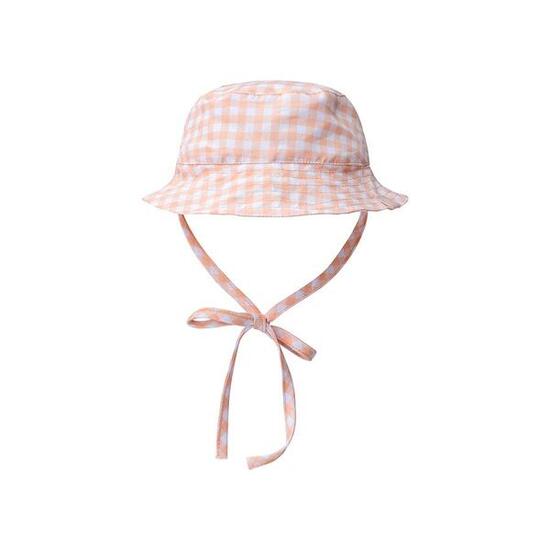 Swim Essentials | Cappello Quadri estivo arancione/bianco UV