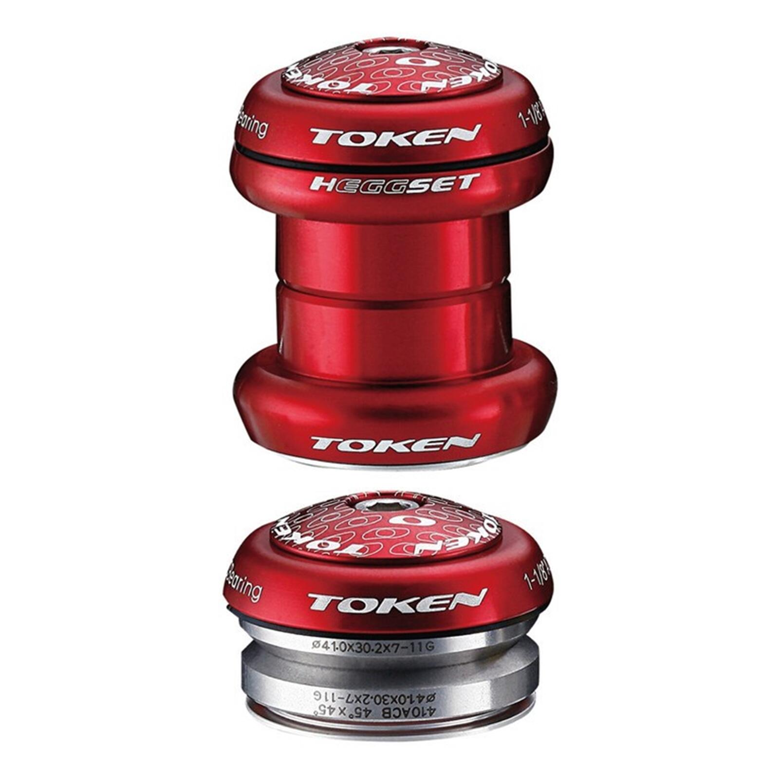 TOKEN Token Steuersatz hEGGset AHead 2in1 1 1/8" rot (34/41mm)