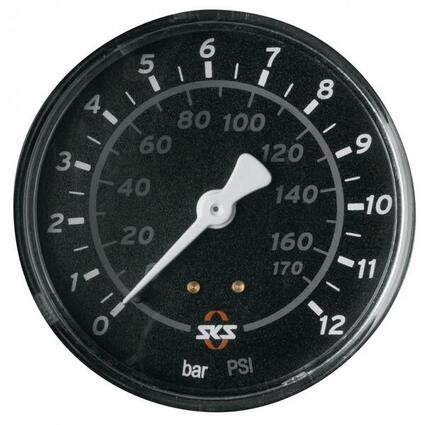 SKS Airmotion Manometer 63mm  Ersatzmanometer für Fahrradpumpen, präzise Dru...
