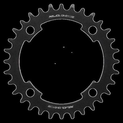 XLC E-Bike Kettenblatt für Mittelmotor Stahl BCD 104mm. 32 Zähne. 117g