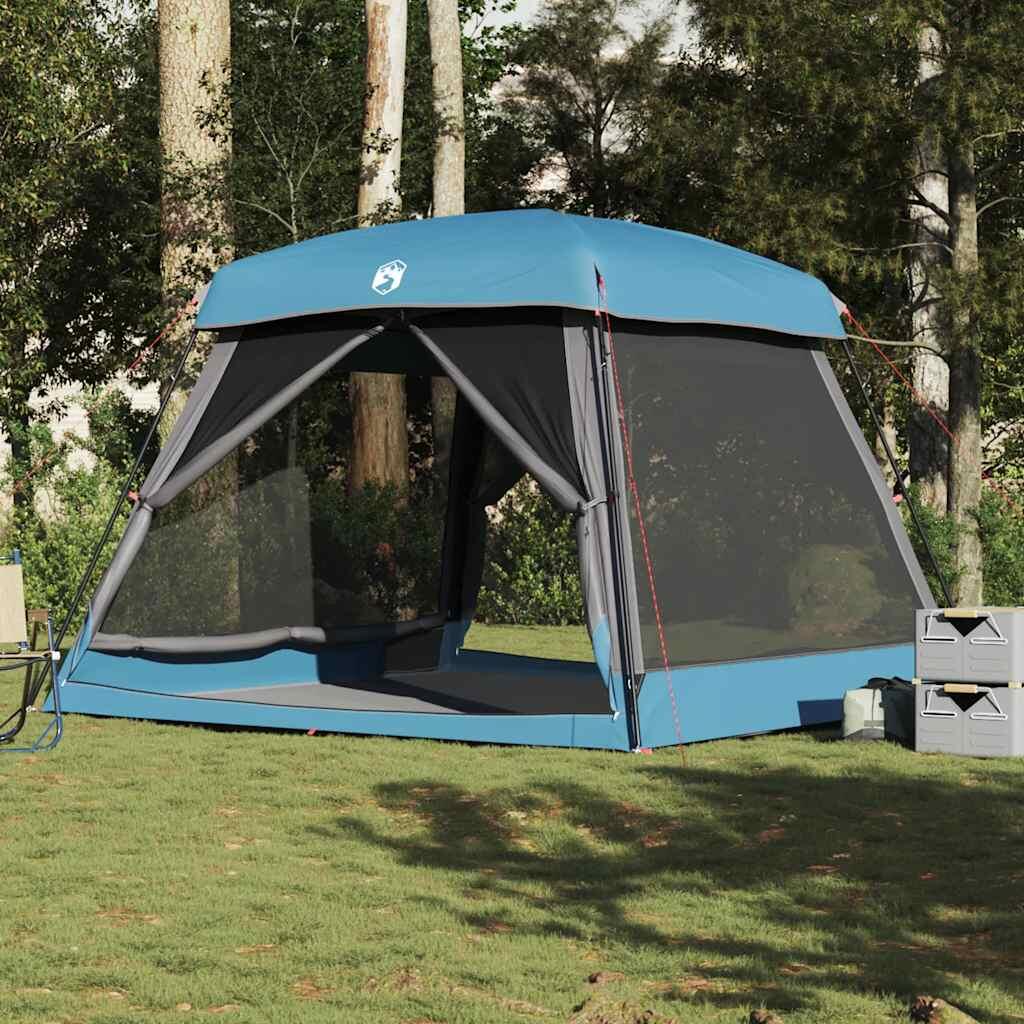 VidaXL Tienda familiar 6 personas impermeable azul 4/7