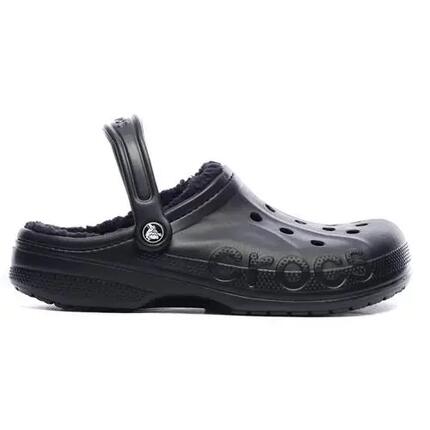 Sandales Crocs Noires Mixte Baya Lined Clog
