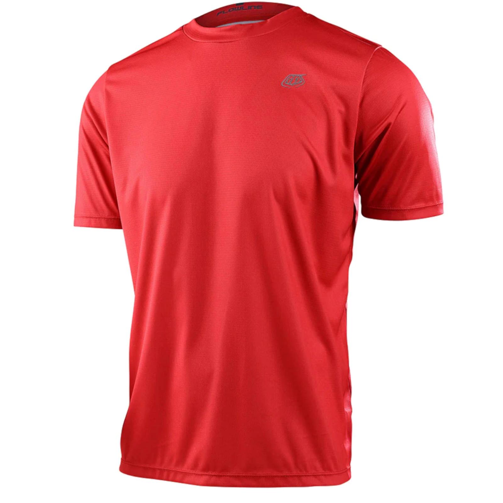 Tld - Troy Lee Designs - Maillot Vtt Manches Courtes Flowline Rouge Homme - T-shirt Manches Courtes - Rouge - Decathlon