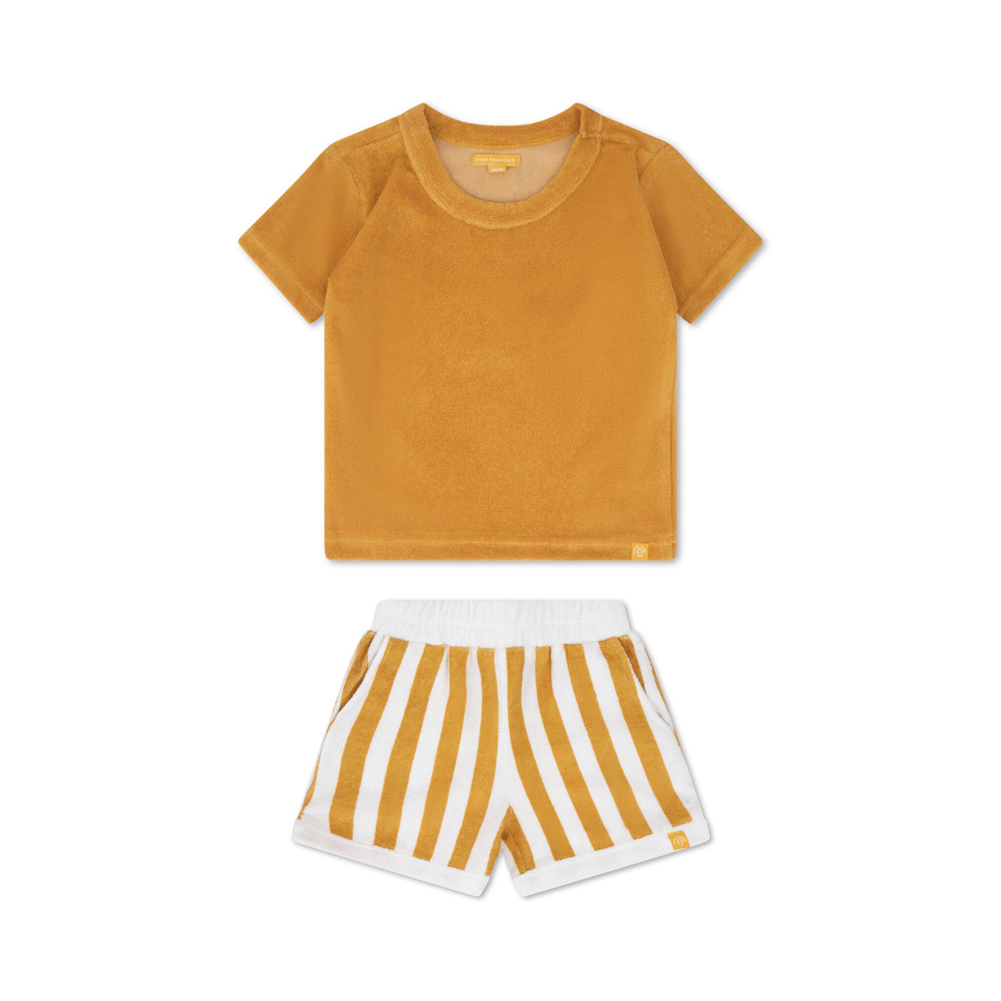 SWIM ESSENTIALS Swim Essentials | Giallo/Bianco Fiori Completo Estivo Bambino – Spugna