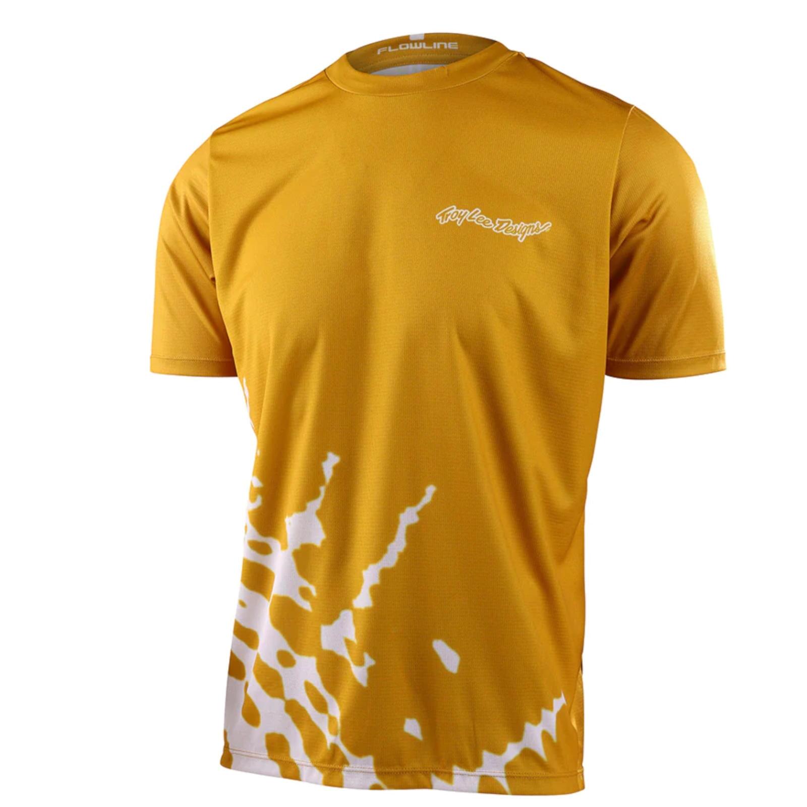 Tld - Troy Lee Designs - Maillot Vtt Flowline Manches Courtes Jaune Homme - T-shirt Manches Courtes - Jaune - 42 M/l - Decathlon