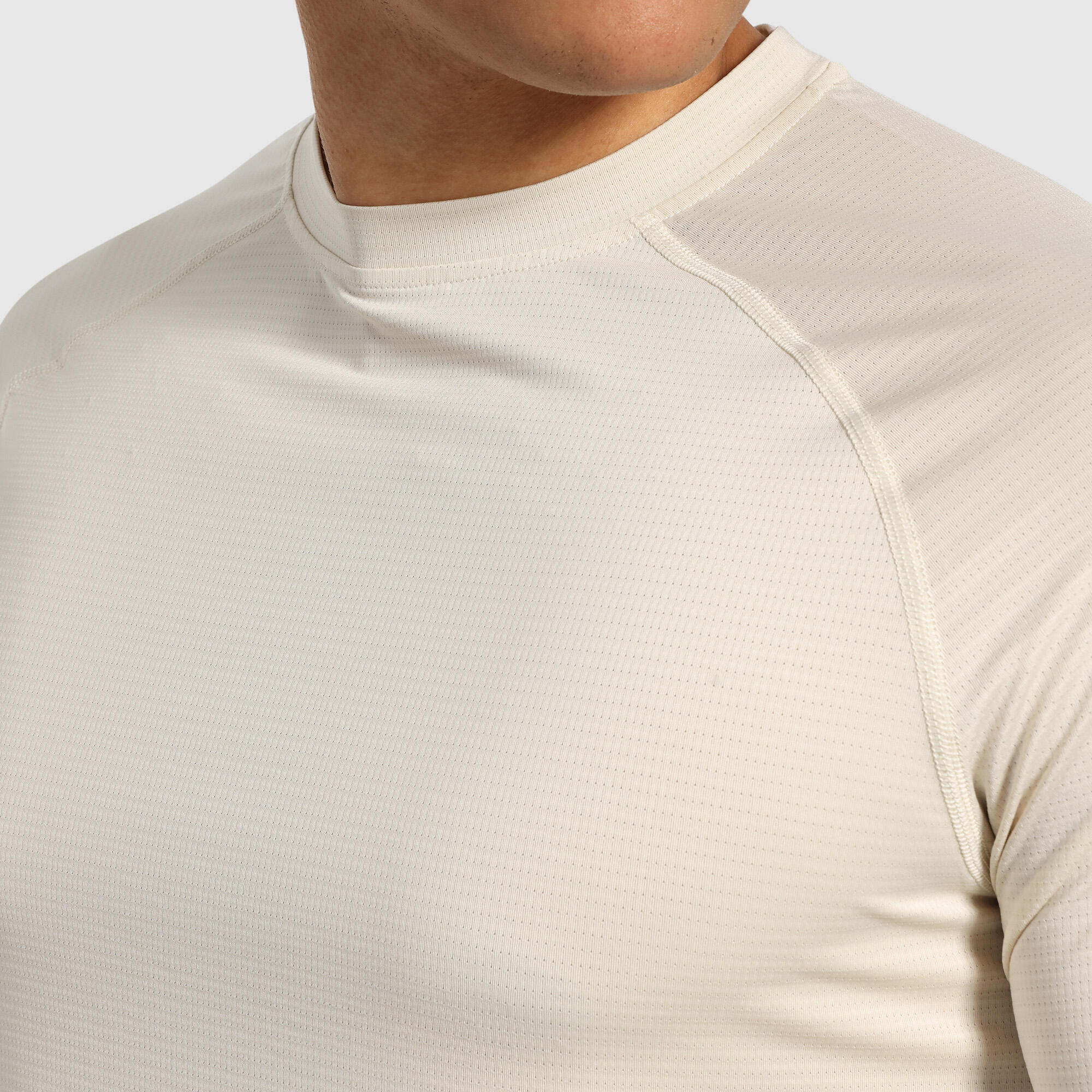 Herren Longsleeve Powerfit Creme 4/6