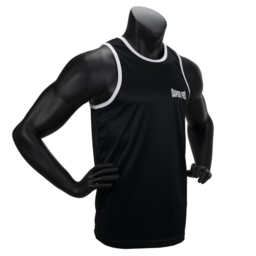 Super Pro Combat Gear Club Bokssinglet Zwart/Wit 1/3
