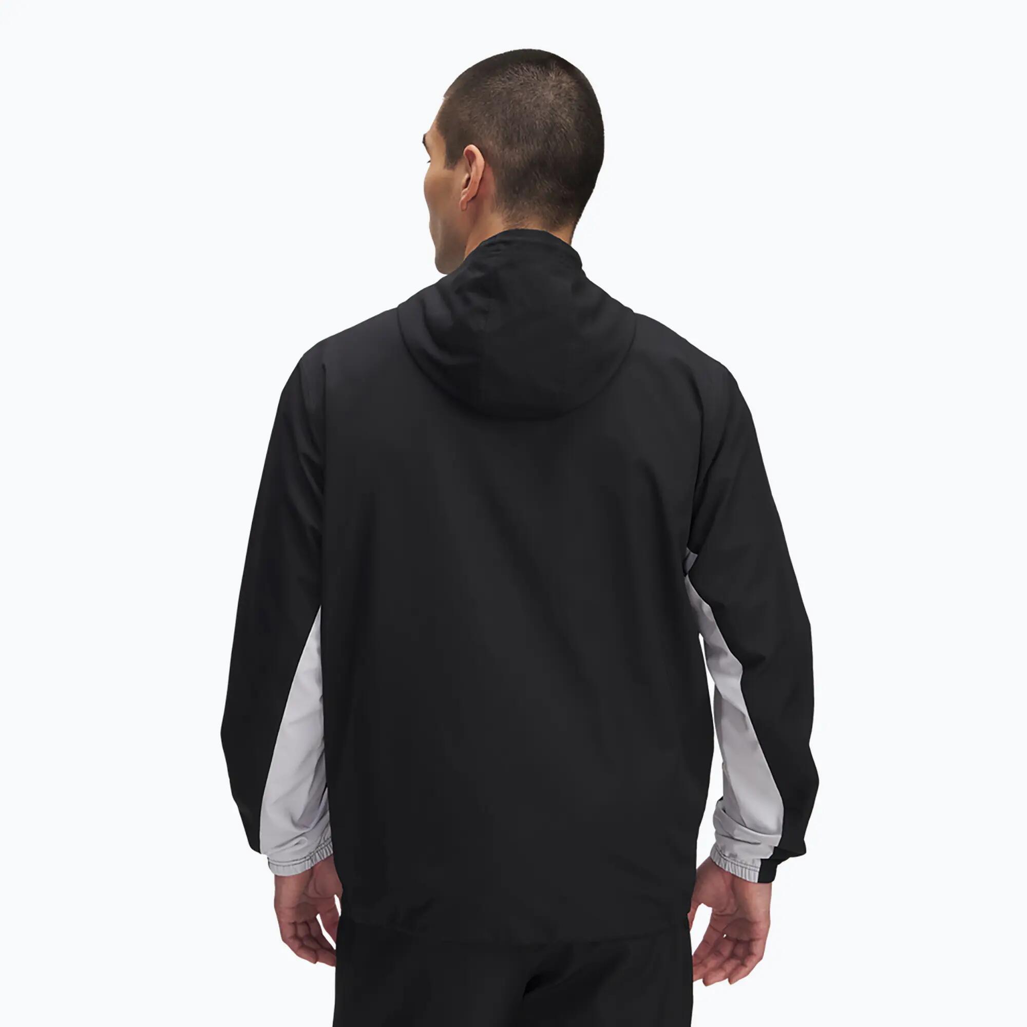 Mens Sportstyle Water Resistant LongSleeved Windbreaker (Triple Black) 2/5