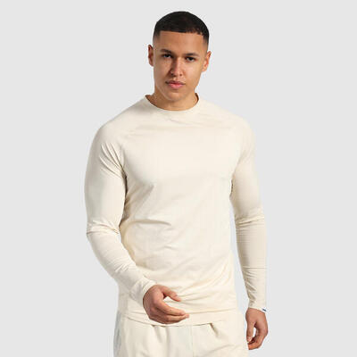 Herren Longsleeve Powerfit Creme