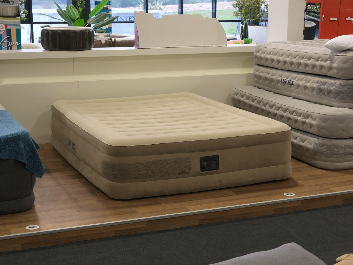 Pack matelas gonflable Ultra Plush 2 places  + Drap housse 3/5