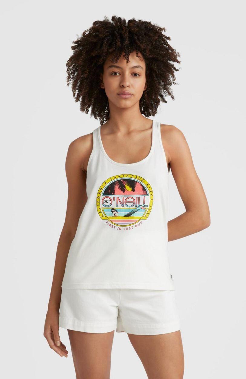 O'NEILL O'neill Hauts CONNECTIVE GRAPHIC TANK TOP  Femmes Snow white 3/5