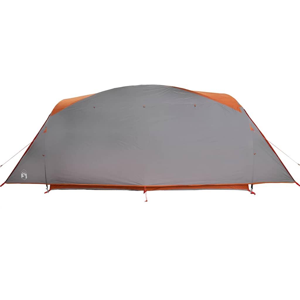 Tienda túnel VidaXL para 6 personas, impermeable, gris y naranja 7/7