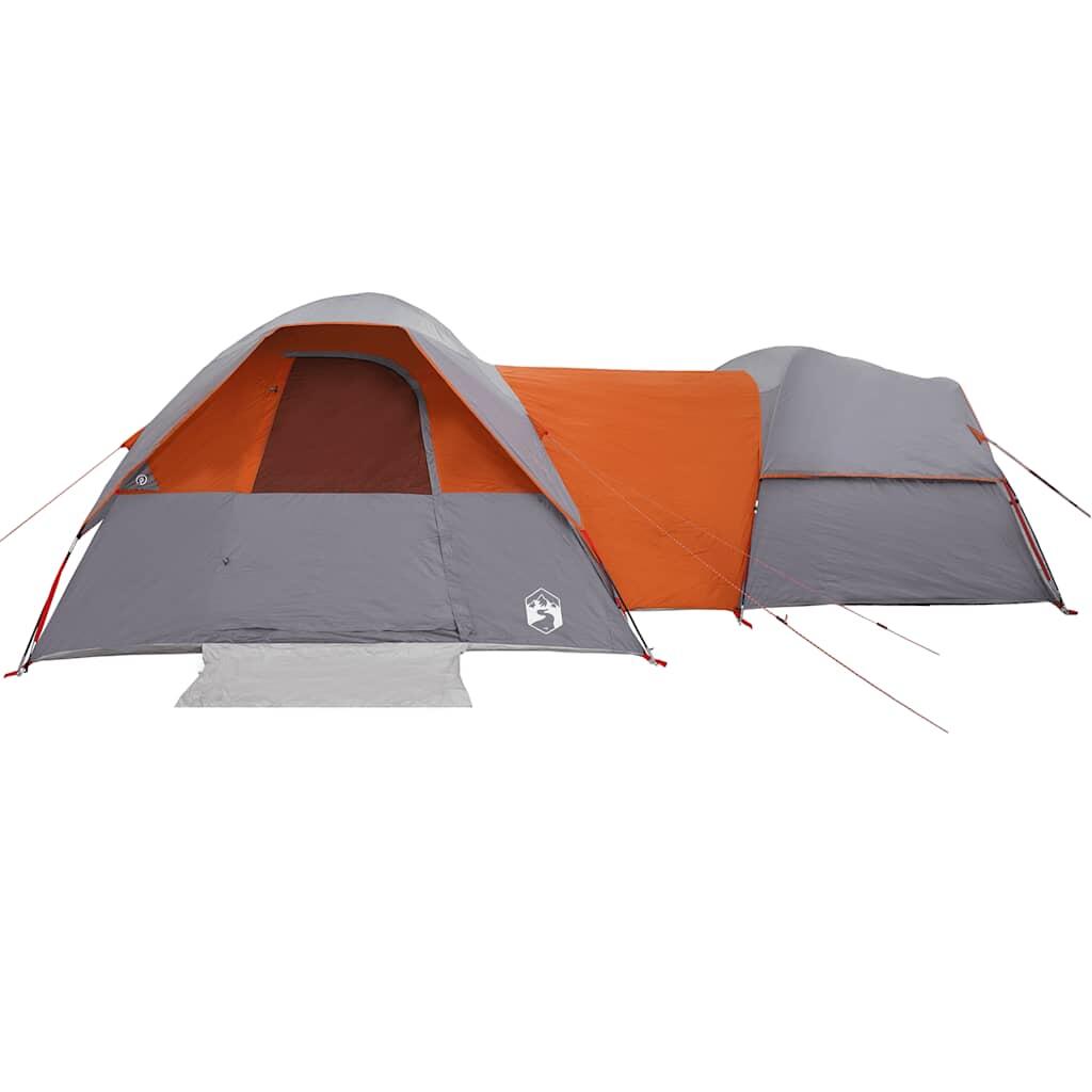 VidaXL Tienda de camping 5 personas impermeable gris y naranja 6/7