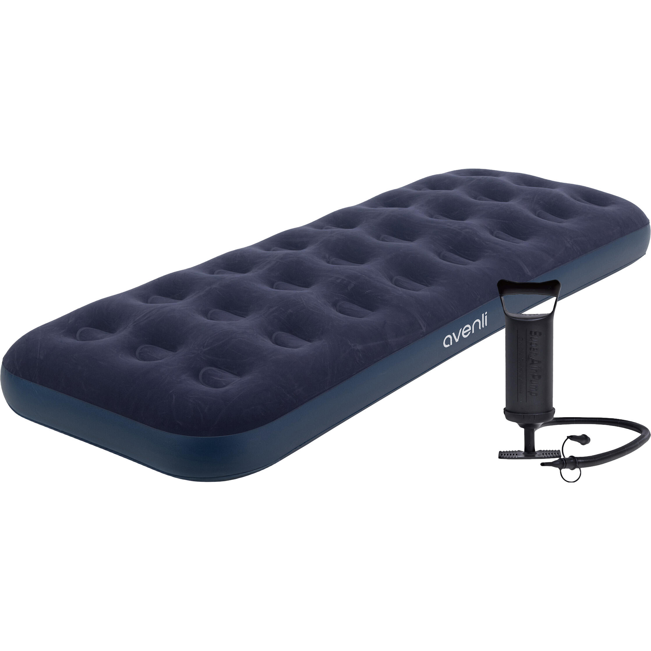 AVENLI Avenli aufblasbares Luftbett / Campingmatratze blau 191x73x22 cm mit Pumpe