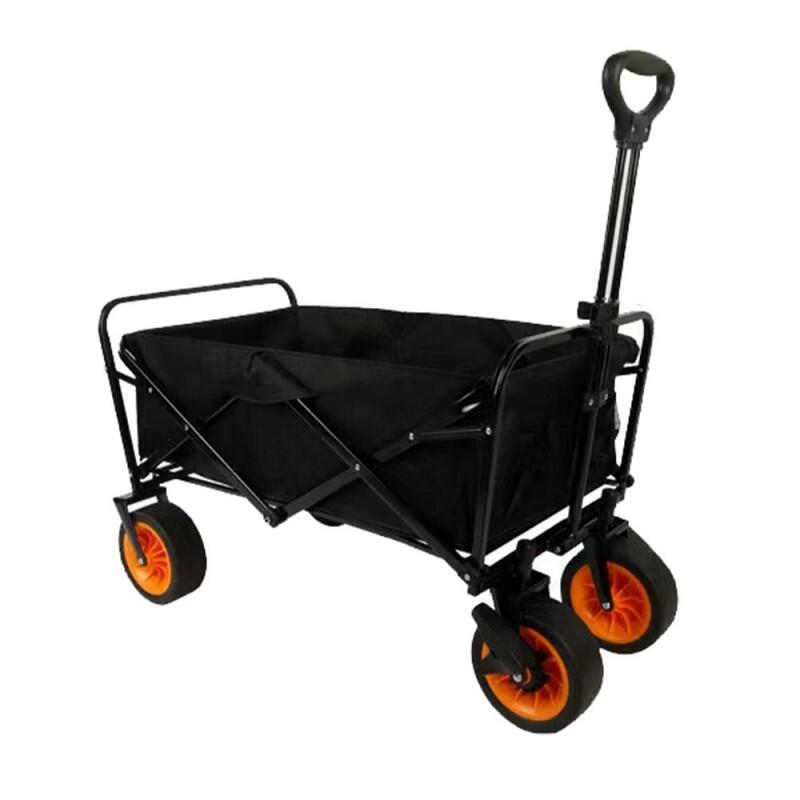 Carrinho de aço dobrável multiusos 200 KG Preto Jardim, 86X50X59 cm 10478