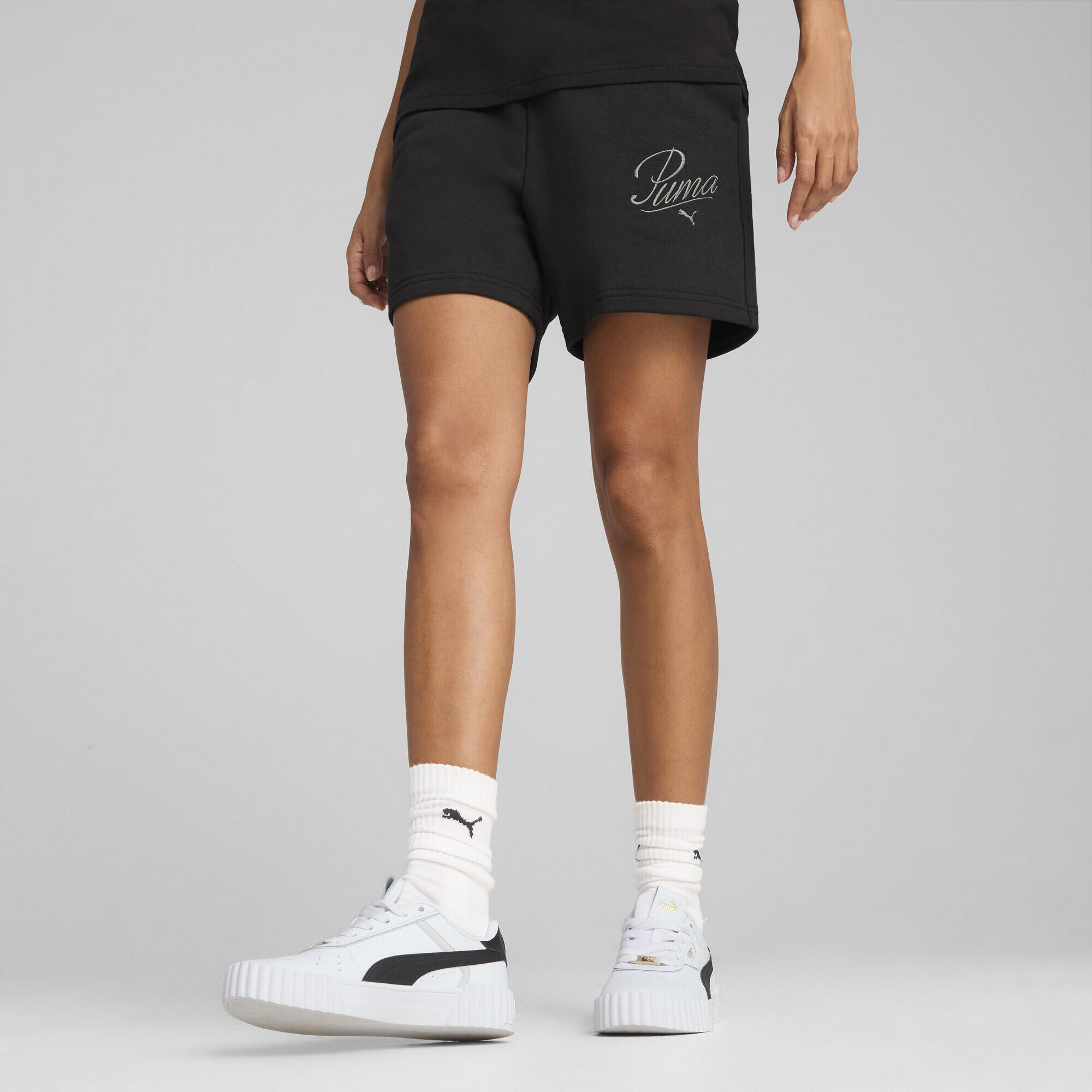 Short 5" taille haute ESS SCRIPT Femme PUMA Black 2/7