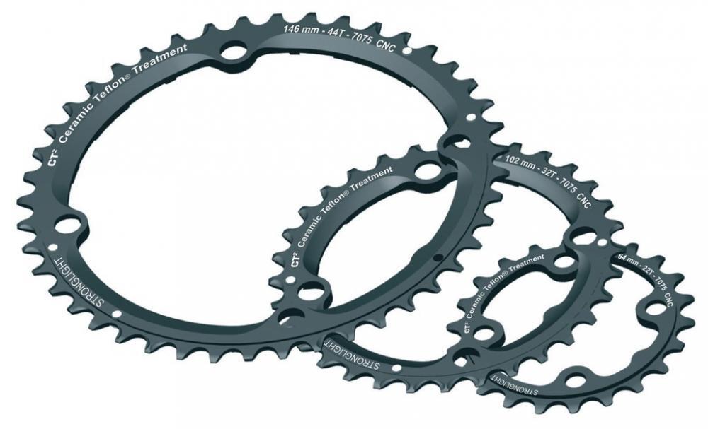 Plateau Stronglight Type XTR 05/06 intérieur 22 dents noir 9 vitesses 2/3