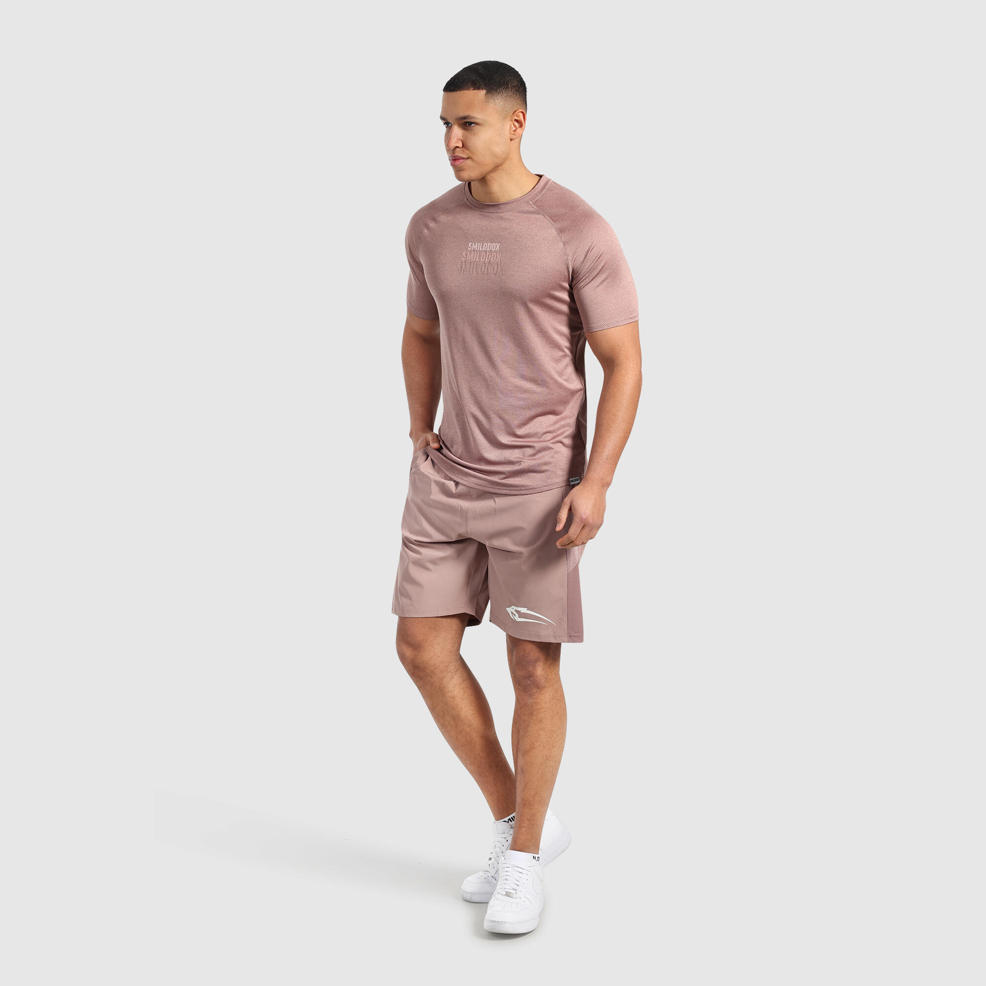 Herren T-Shirt Powerfit Triple Taupe 3/6