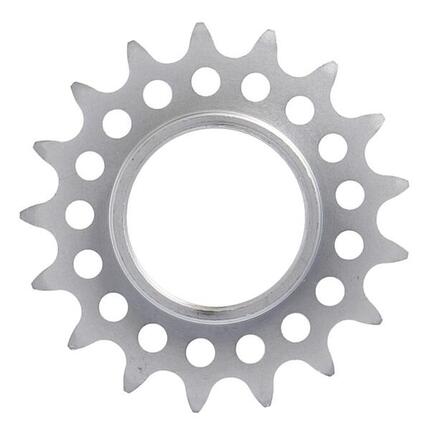 XLC Single Speed tandwiel 1/8", 17 tanden met schroefdraad, mat verchroomd