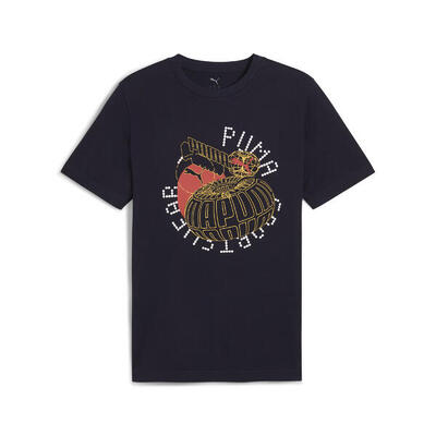 Graphics execution t-shirt voor heren puma new navy blue