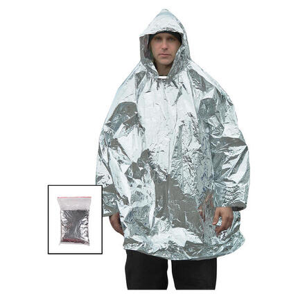 Poncho termiczne srebrne