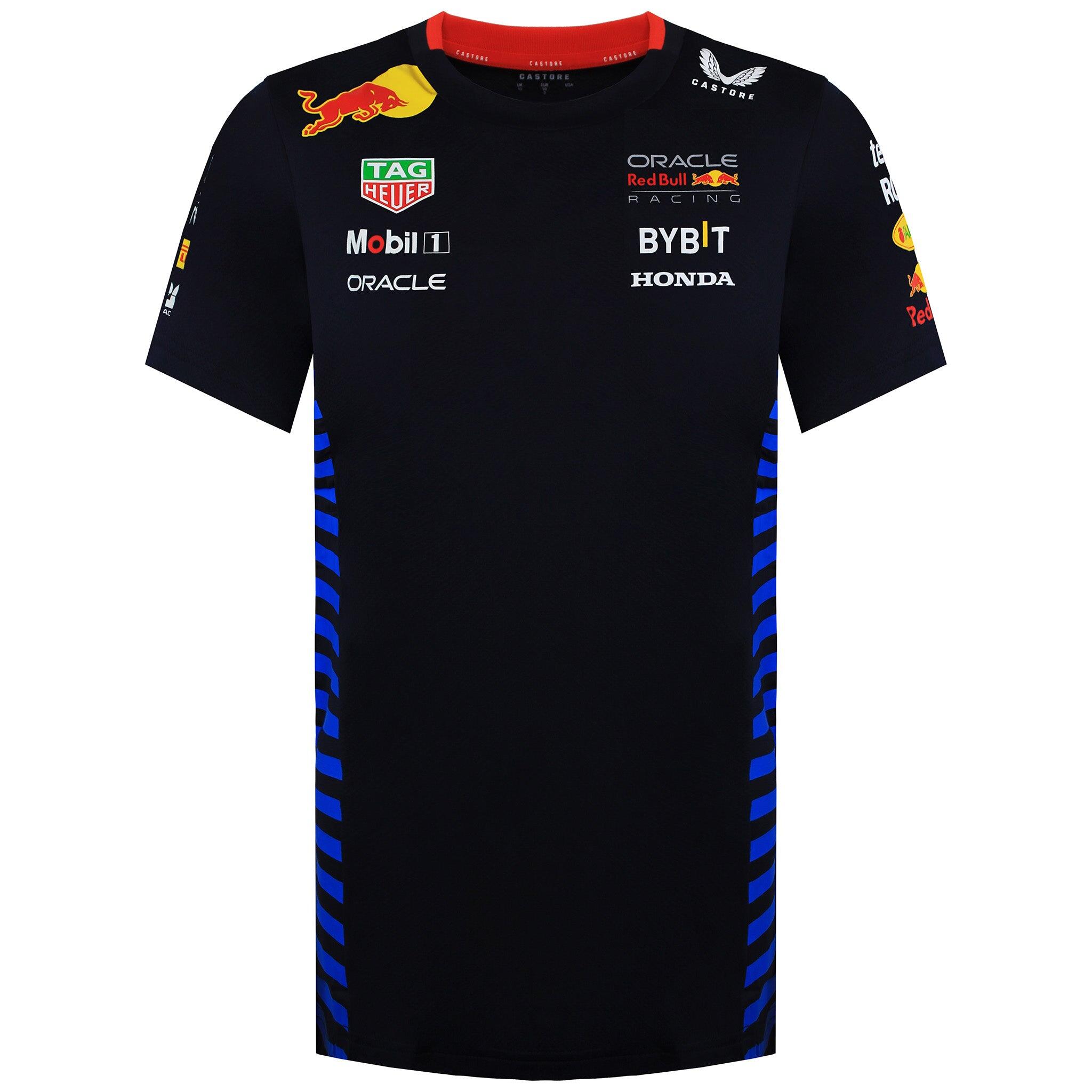 Red Bull Racing Official Teamline Set Up Mens Navy T-Shirt 3/4