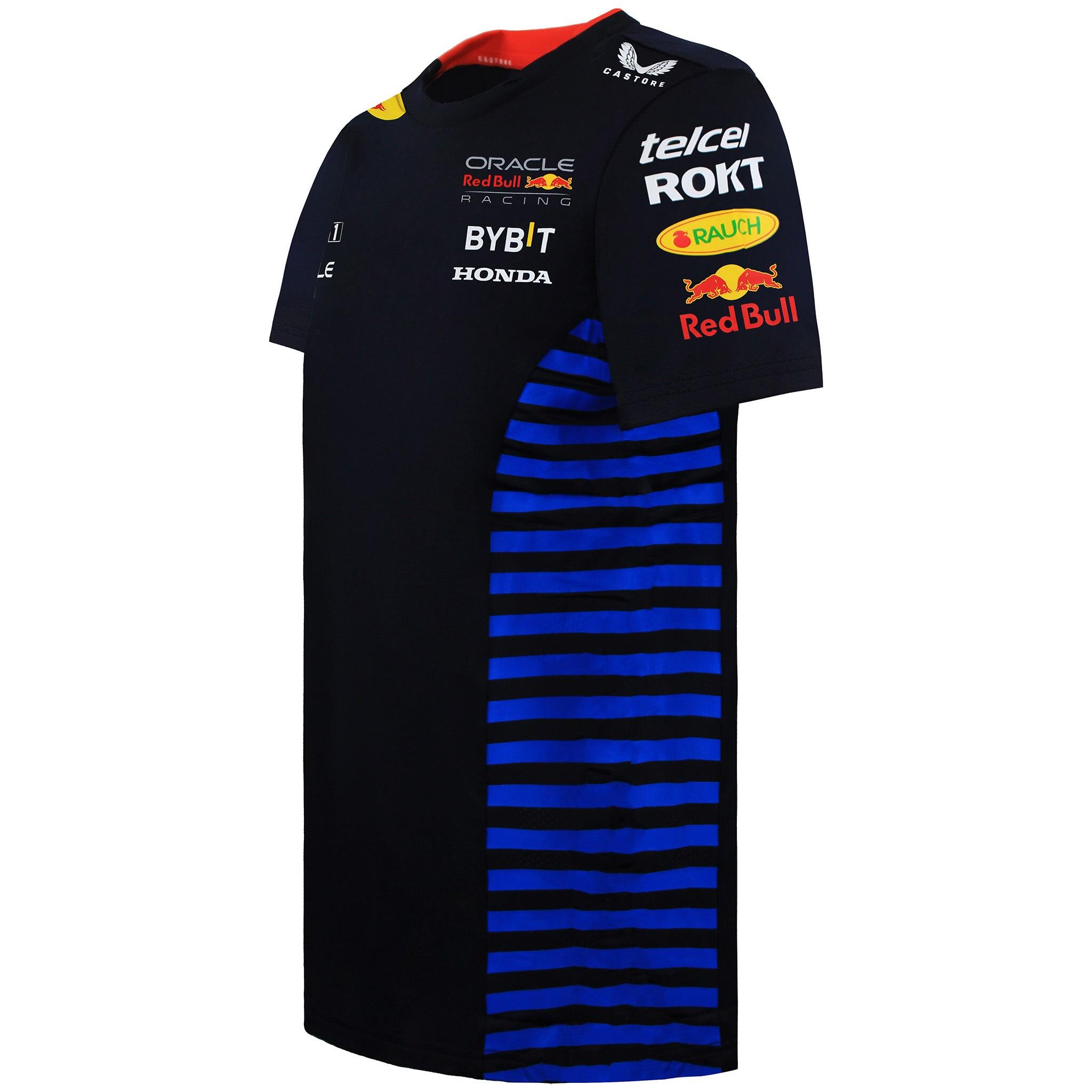 Red Bull Racing Official Teamline Set Up Mens Navy T-Shirt 2/4