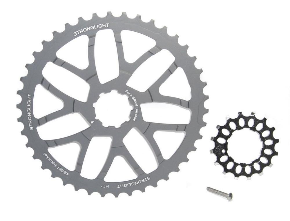 Stronglight Umbaukit für Sram Kasette 40 Z HT³ inklusive 16Z Stahl Ritzel 3/3