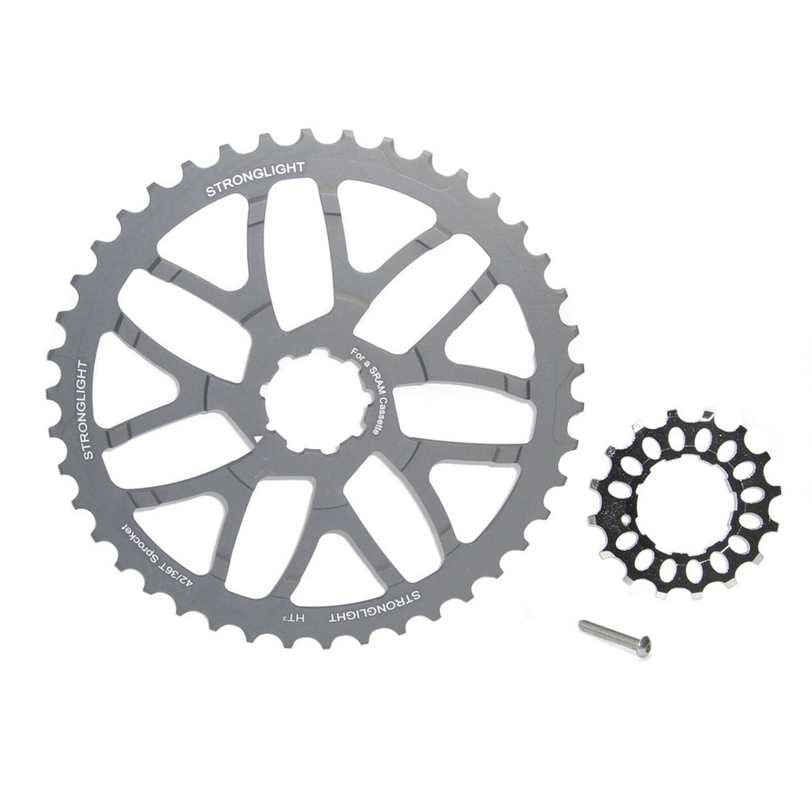 Stronglight Umbaukit für Sram Kasette 40 Z HT³ inklusive 16Z Stahl Ritzel 1/3