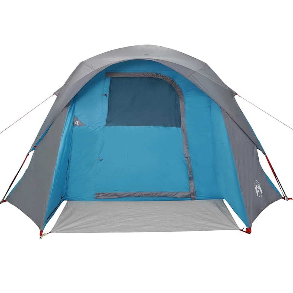 VidaXL Tienda familiar 6 personas impermeable azul 6/7