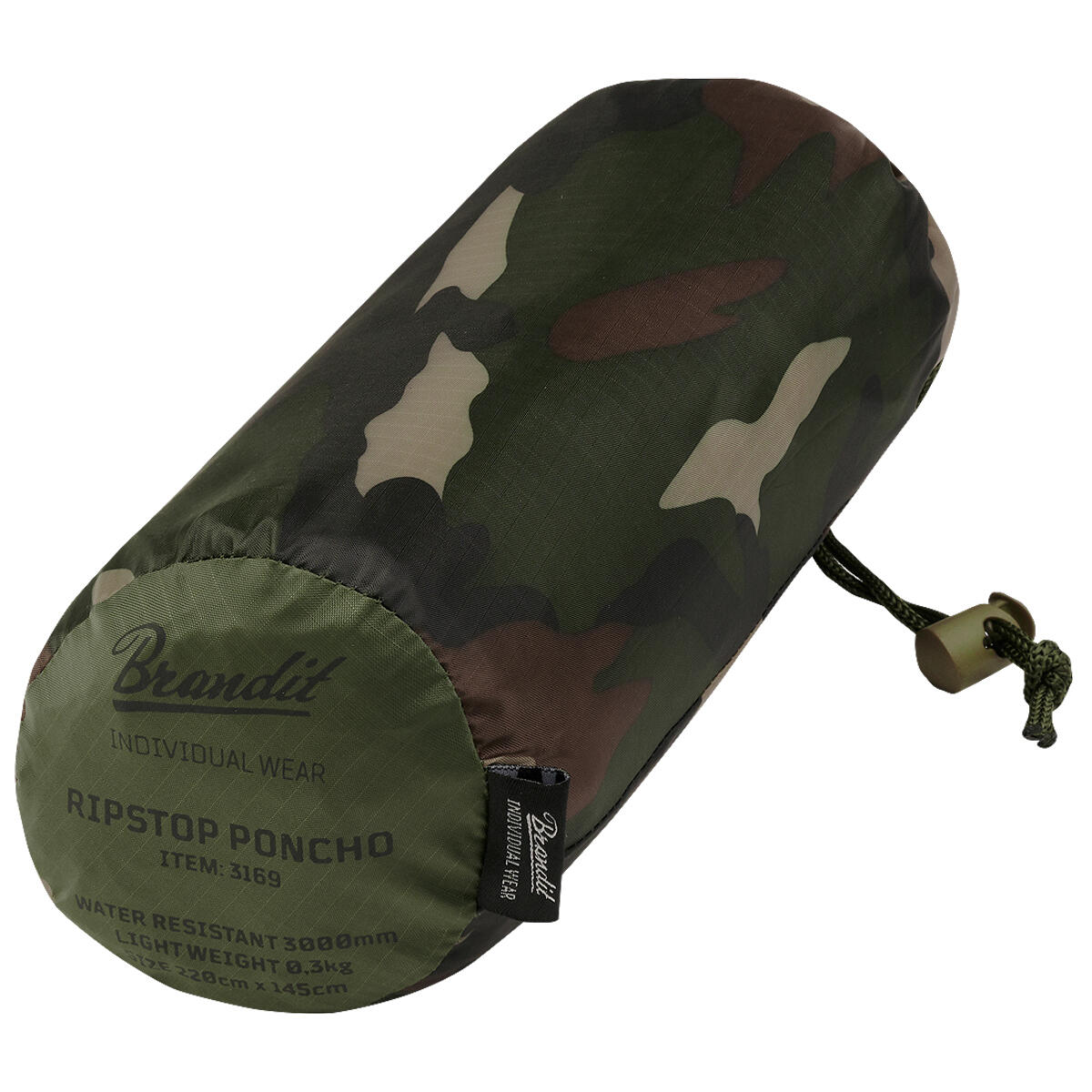 Brandit Ripstop Poncho Woodland 2/2