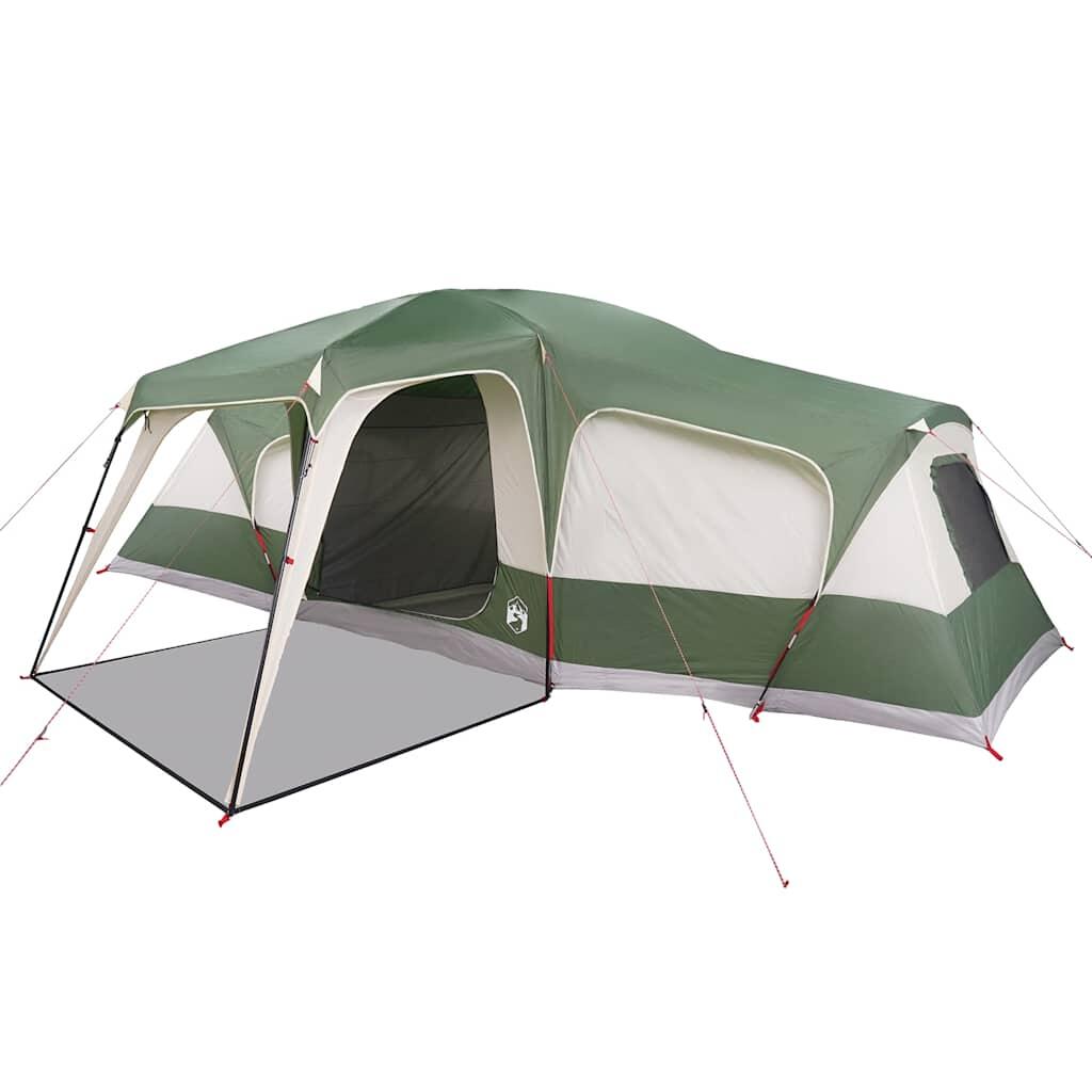 Tienda familiar VidaXL 9 personas impermeable con veranda verde 4/7