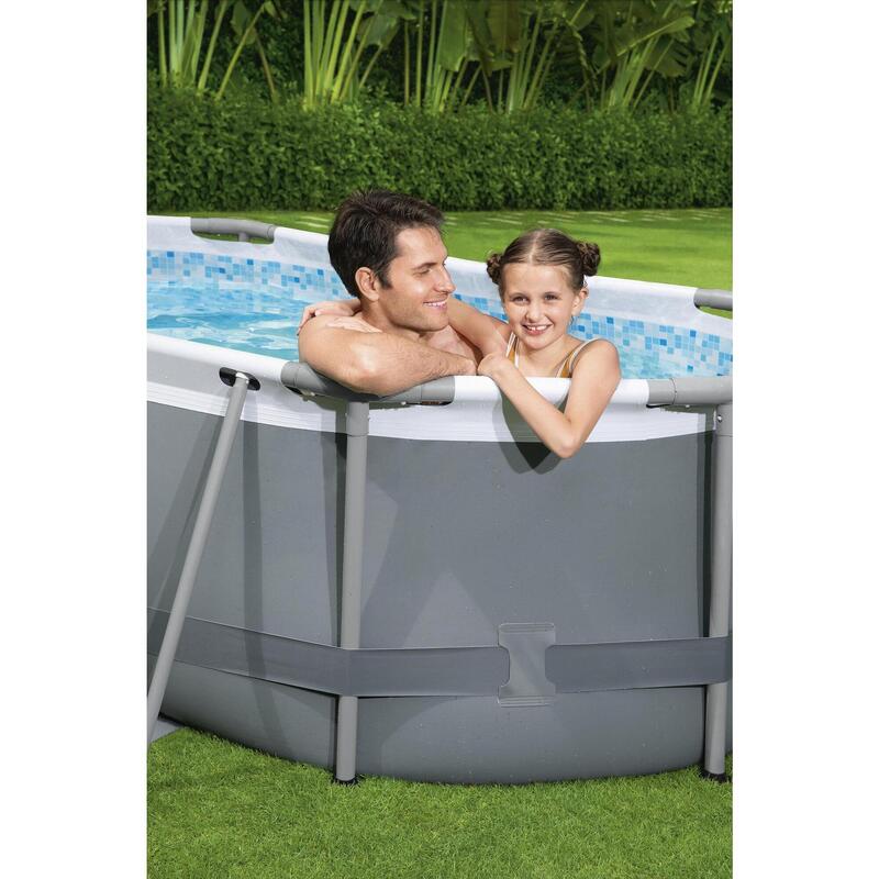 Basen ogrodowy Stelażowy 305 x 200 x 84 cm Power Steel BESTWAY 5614A