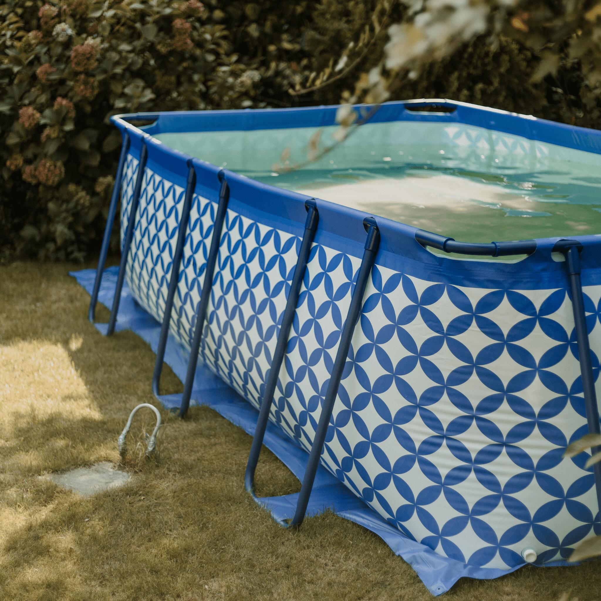 Swim Essentials Rahmenpool blau/weiß, 400 x 200 x 100 cm 3/4
