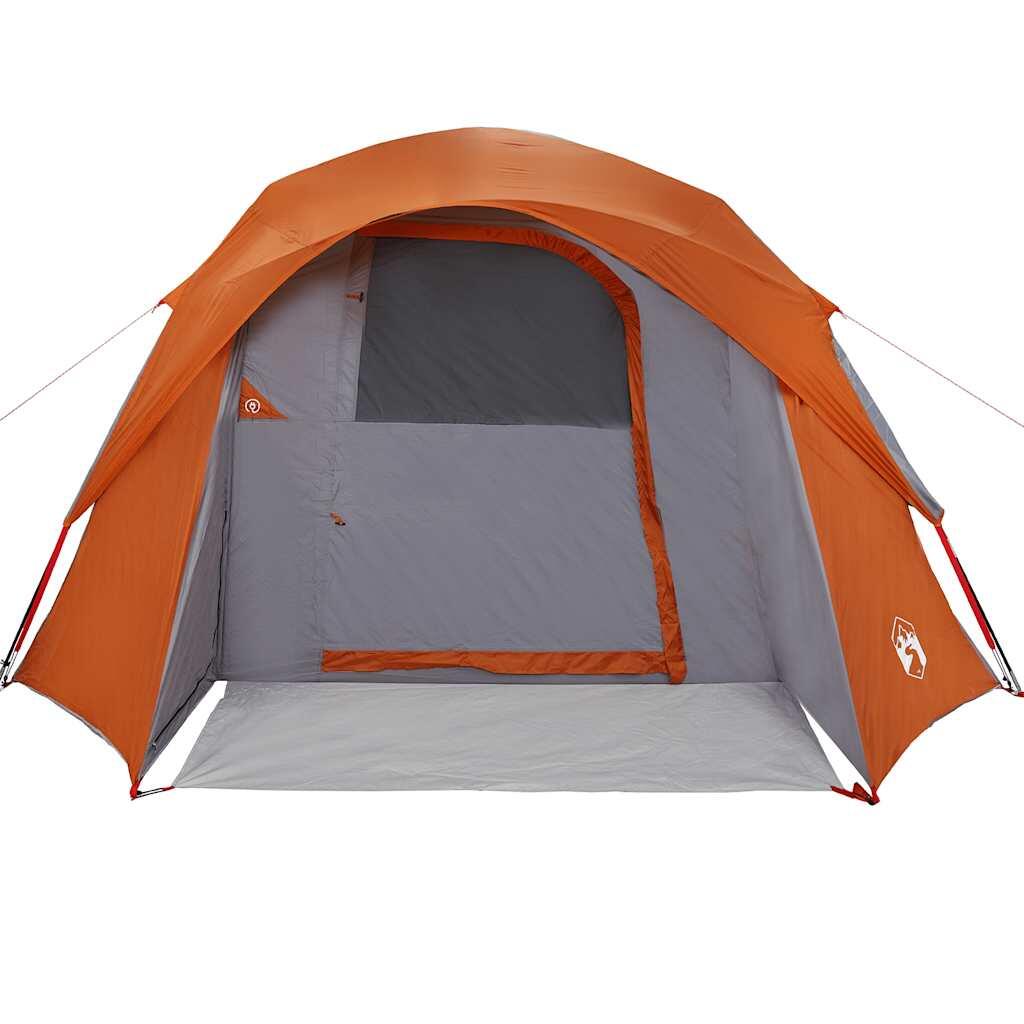 Tienda VidaXL 4 personas impermeable gris y naranja 6/7