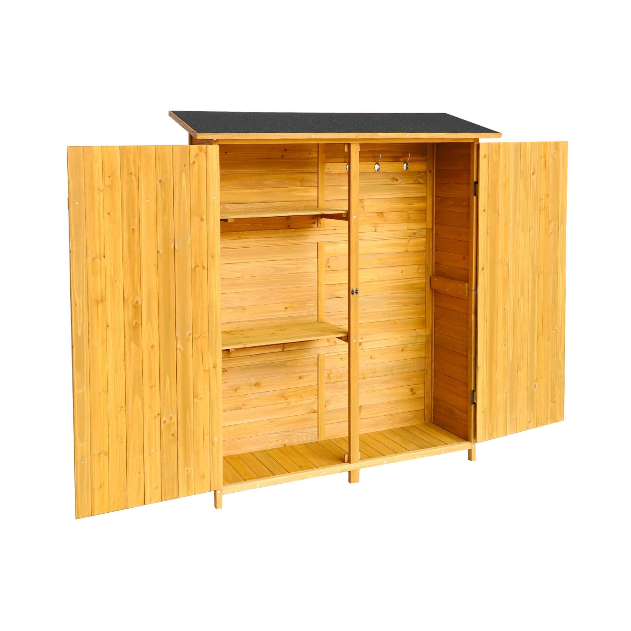 Caseta de jardín de 140cm en madera de abeto, Madera 5/6