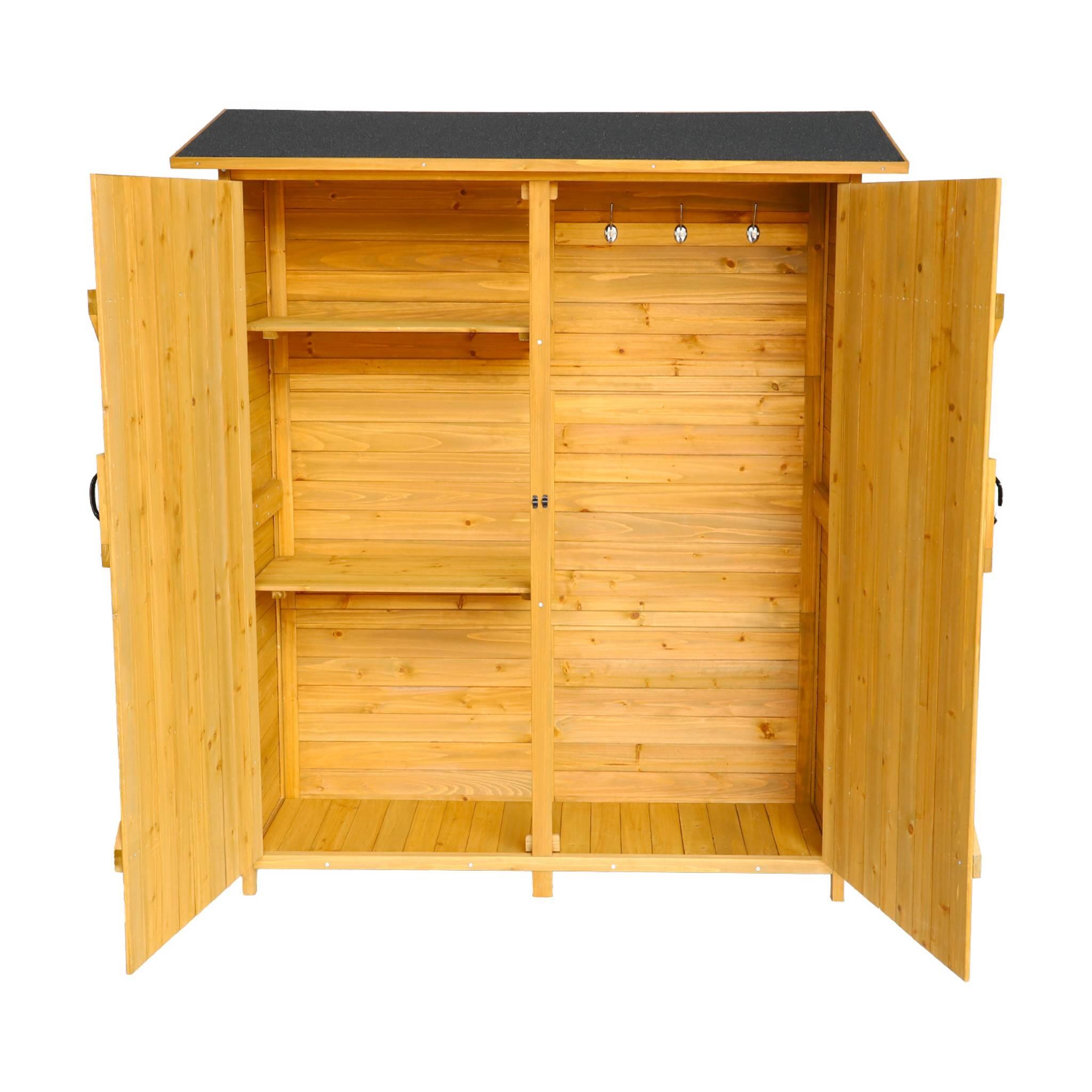 Caseta de jardín de 140cm en madera de abeto, Madera 6/6