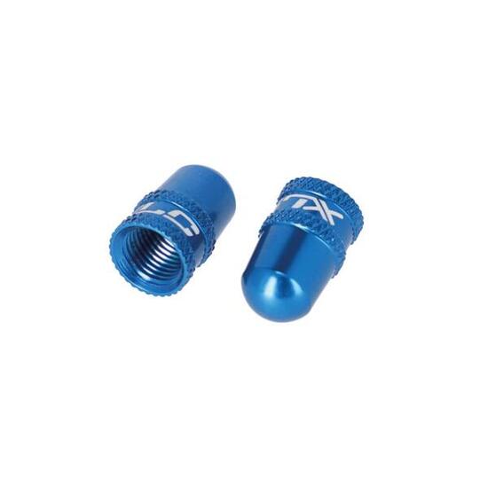 Coppia di tappi per valvole XLC PU-X16 Schrader Blu