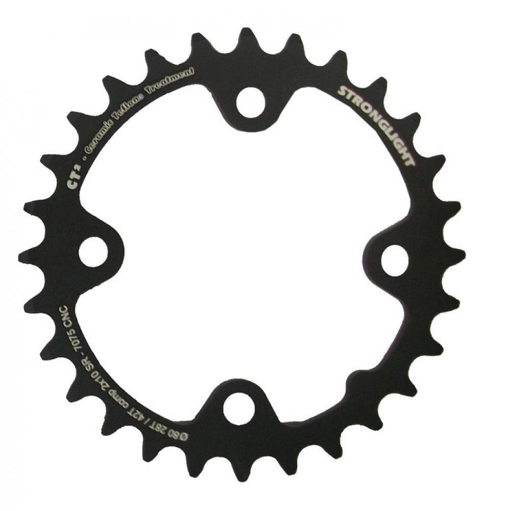 Stronglight kettingblad MTB voor Sram 2x10 binnen 27 tanden zwart ct² 3/3